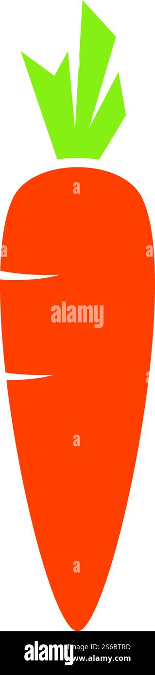 carrot ilustration logo vector template Stock Vector