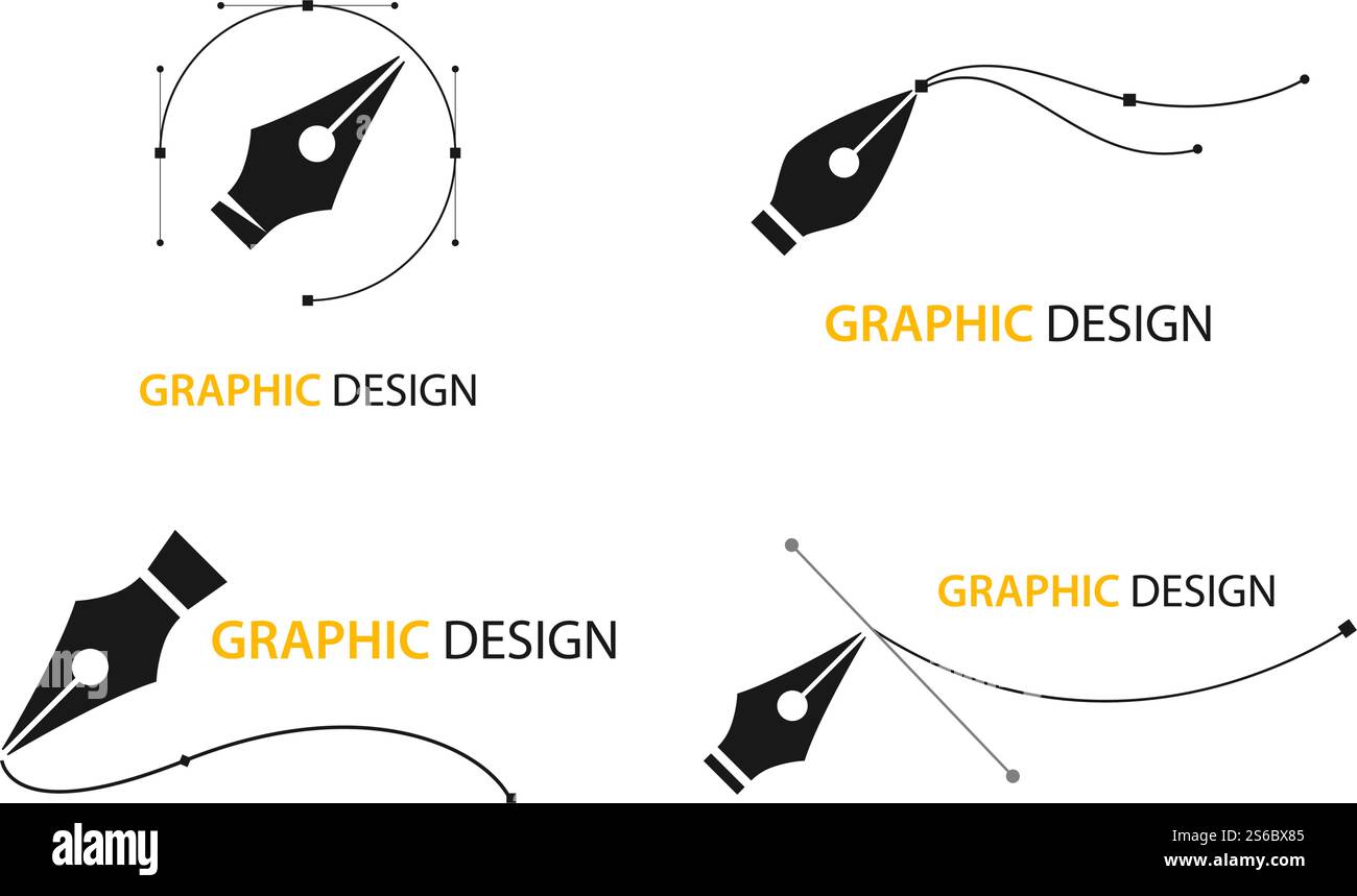 Pentool icon flat design vector Stock Vector