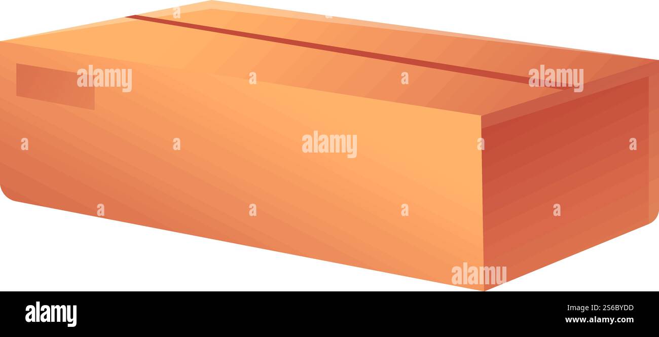 Box icon. Cartoon of box vector icon for web design isolated on white ...