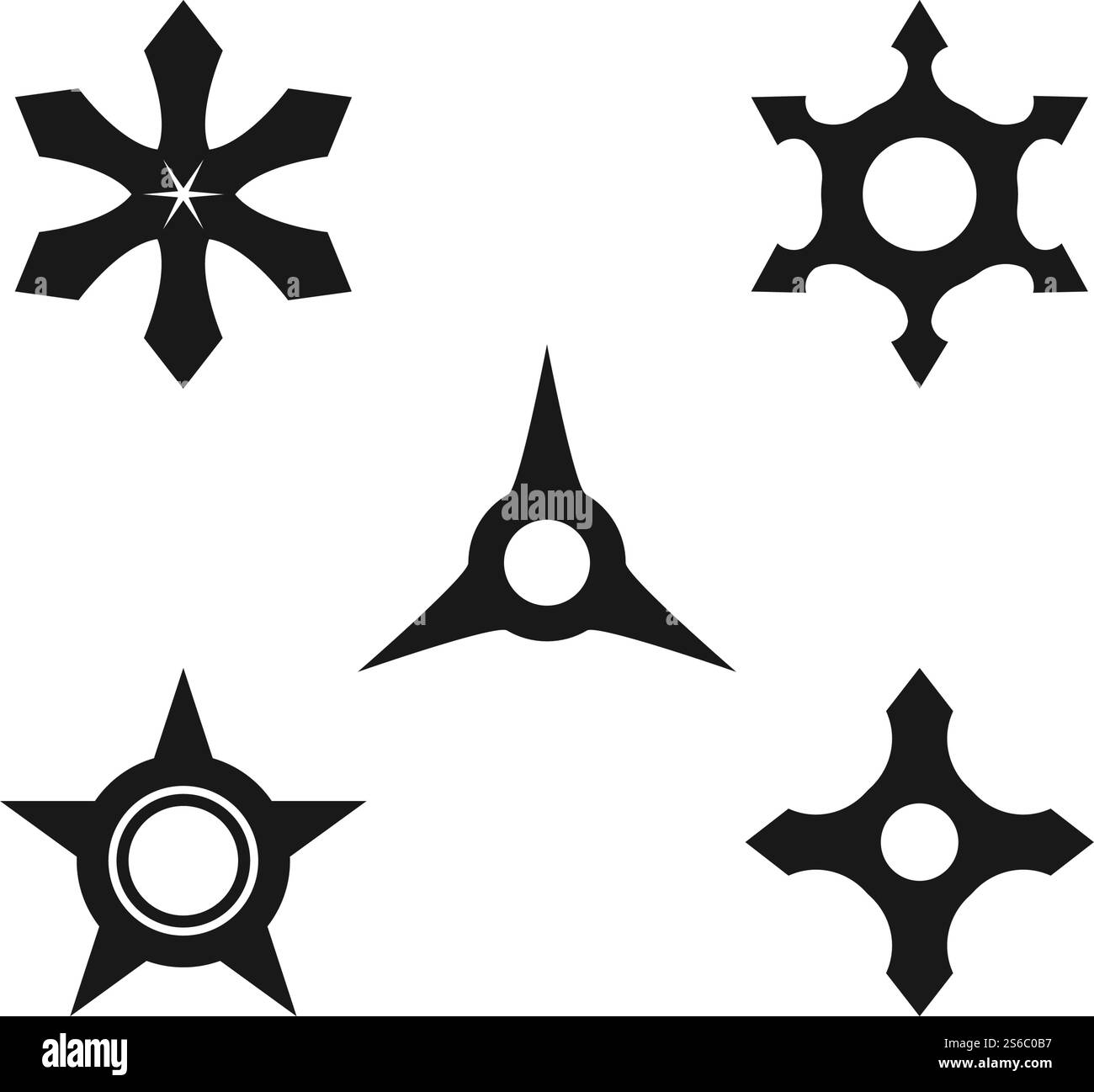 Shuriken icon illustration vector flat design Stock Vector