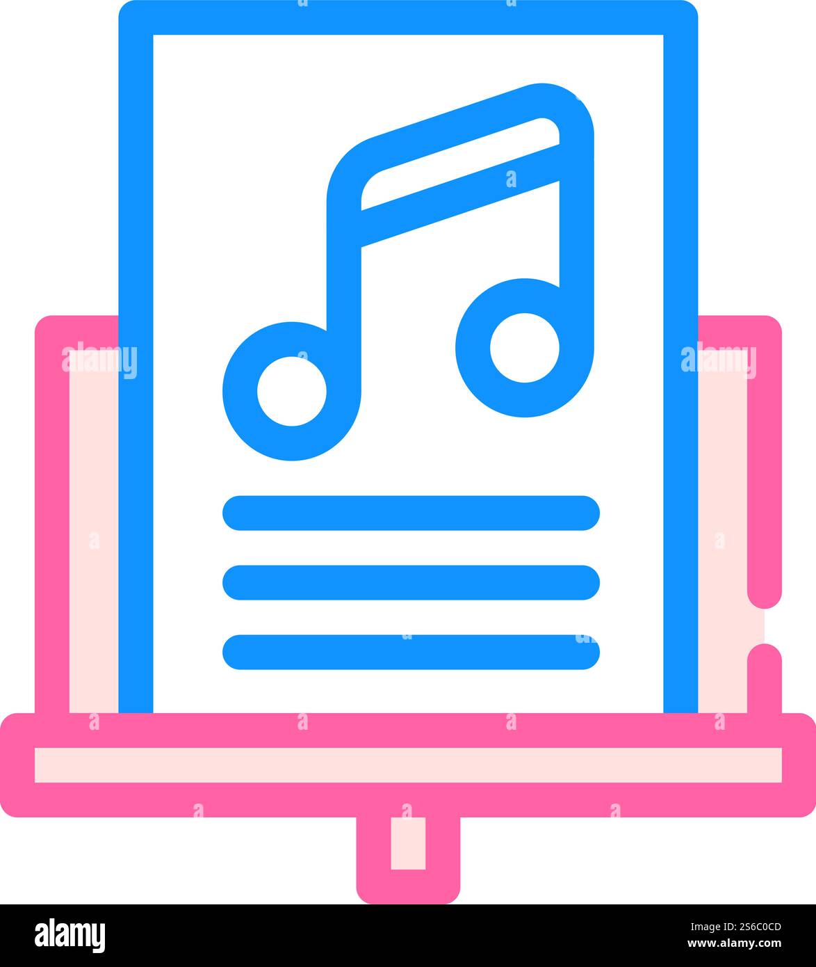 music lesson color icon vector. music lesson sign. isolated symbol ...