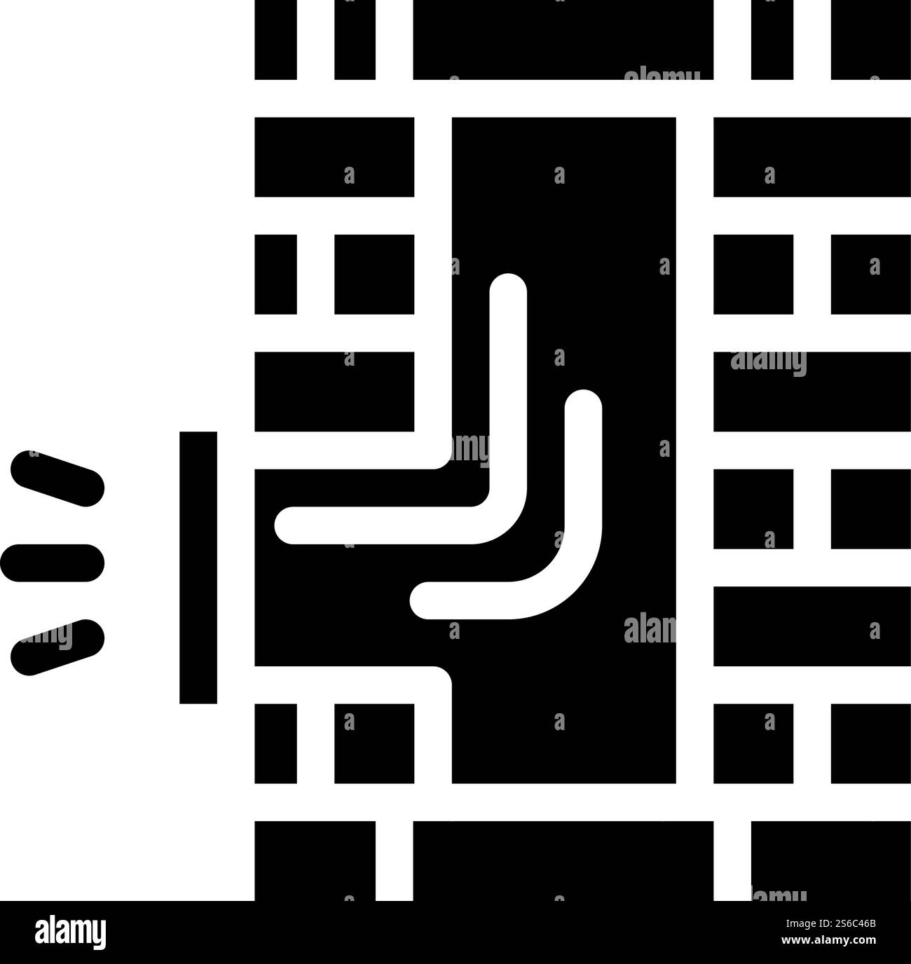 pipe repair glyph icon vector. pipe repair sign. isolated contour ...