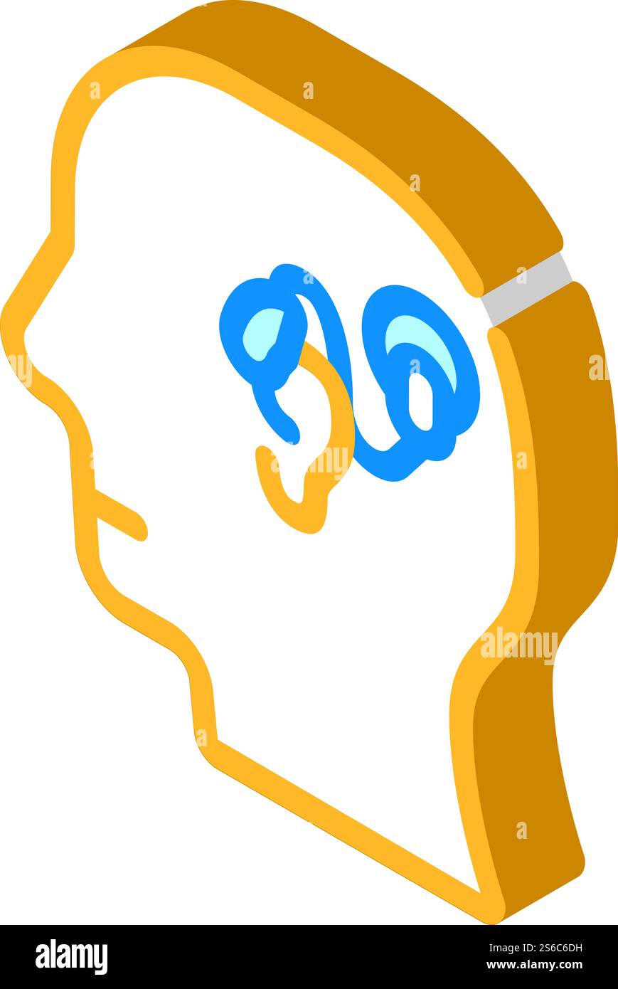 cochlear implant isometric icon vector. cochlear implant sign. isolated