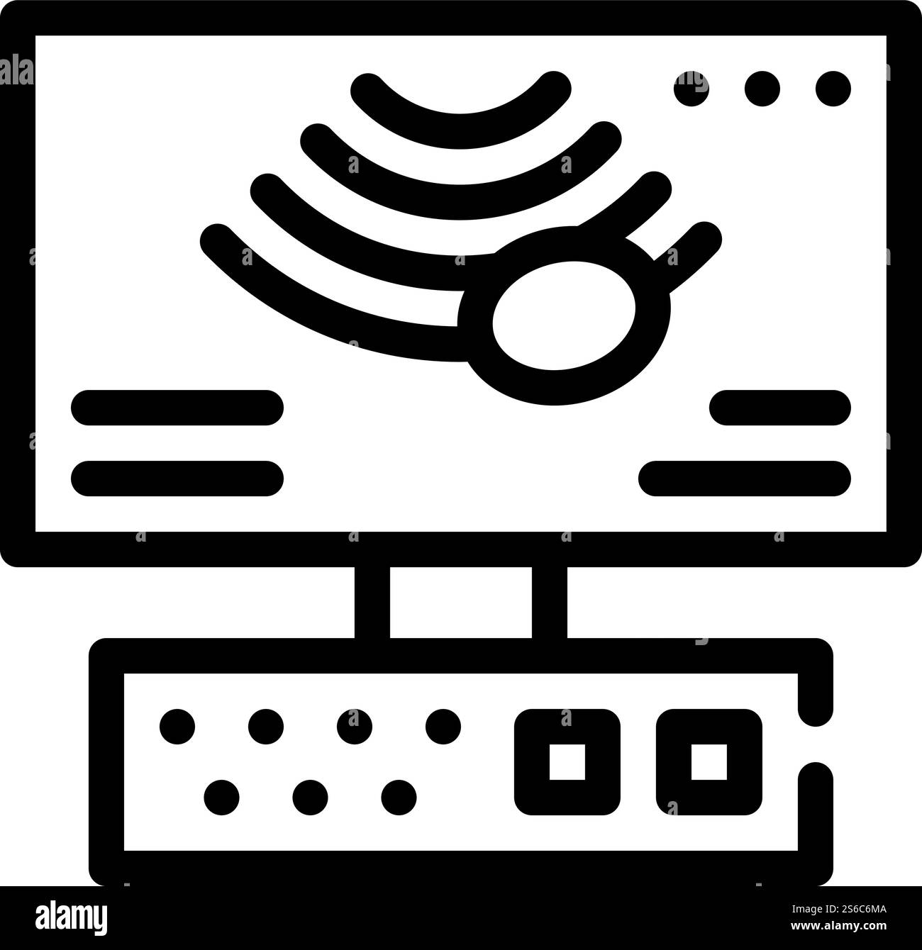ultrasound equipment line icon vector. ultrasound equipment sign ...