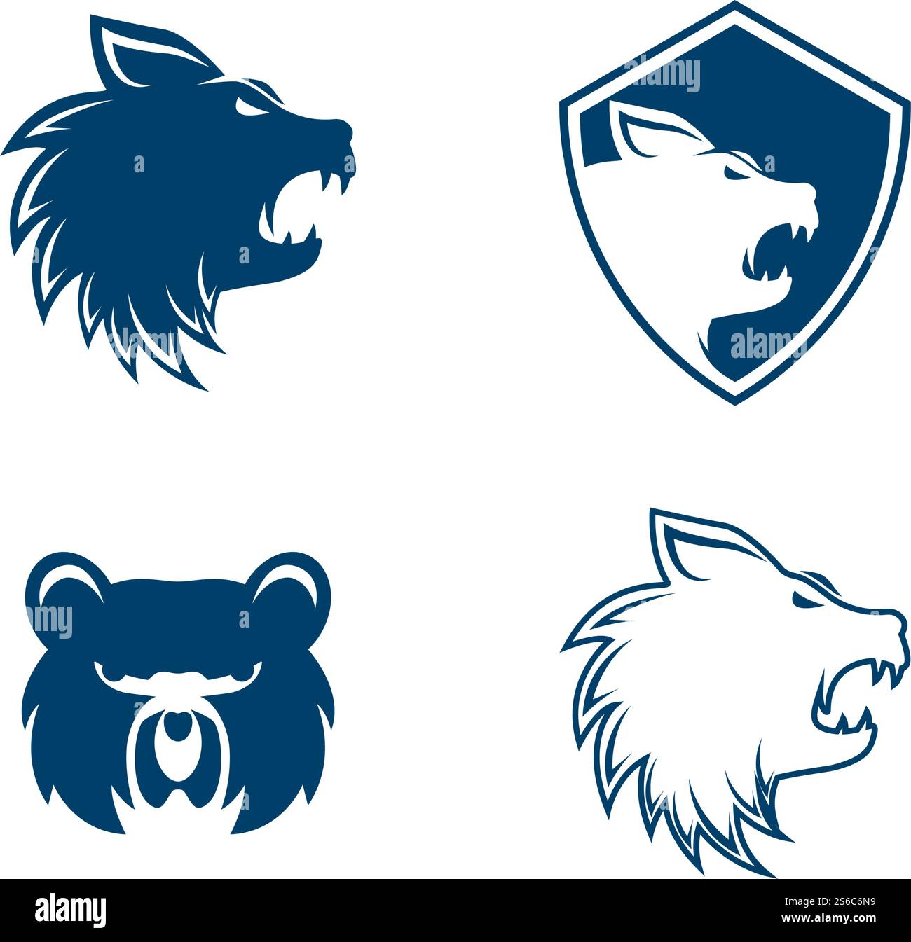 Bear ilustration logo vector template Stock Vector