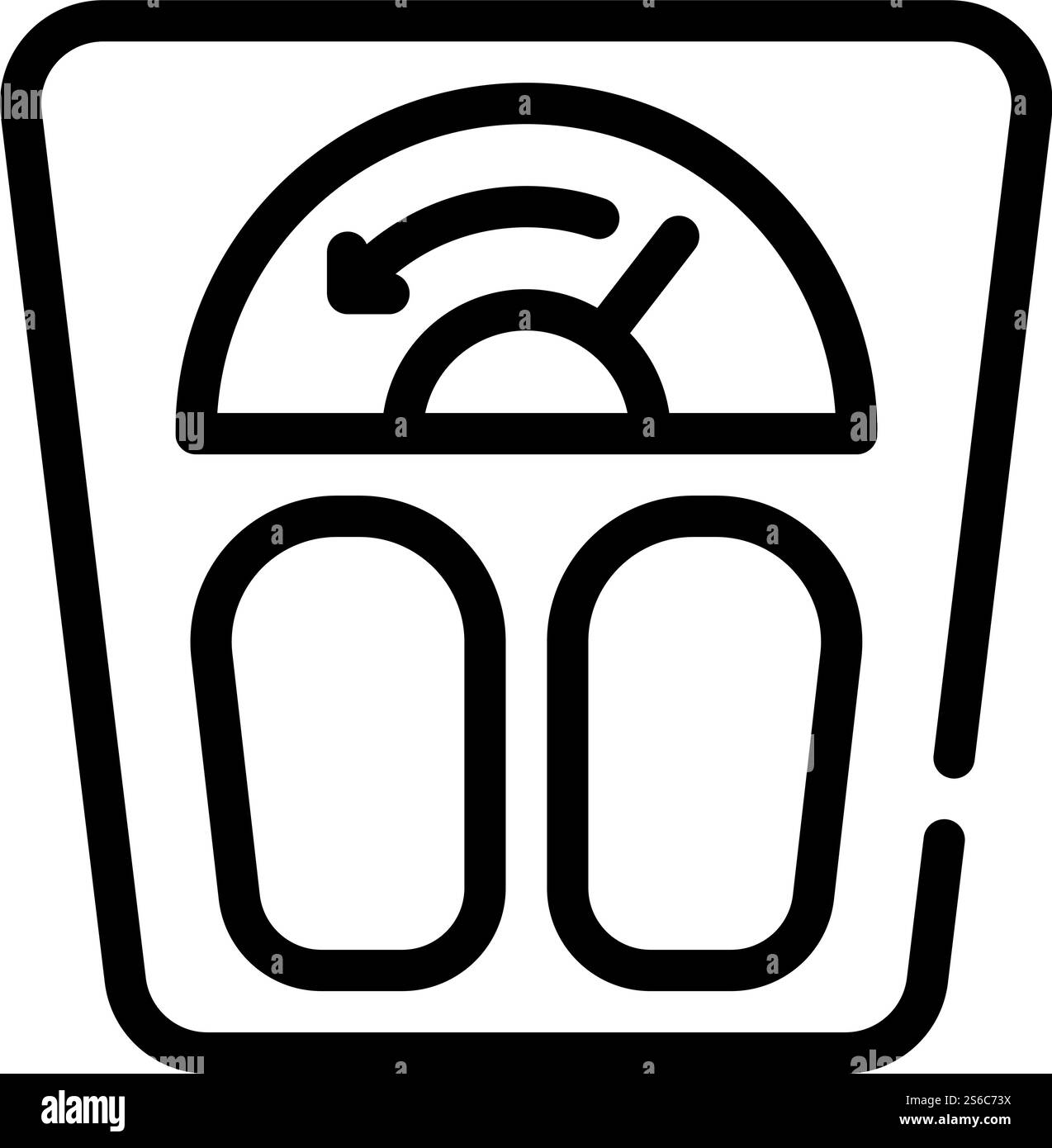 lost weight line icon vector. lost weight sign. isolated contour symbol ...
