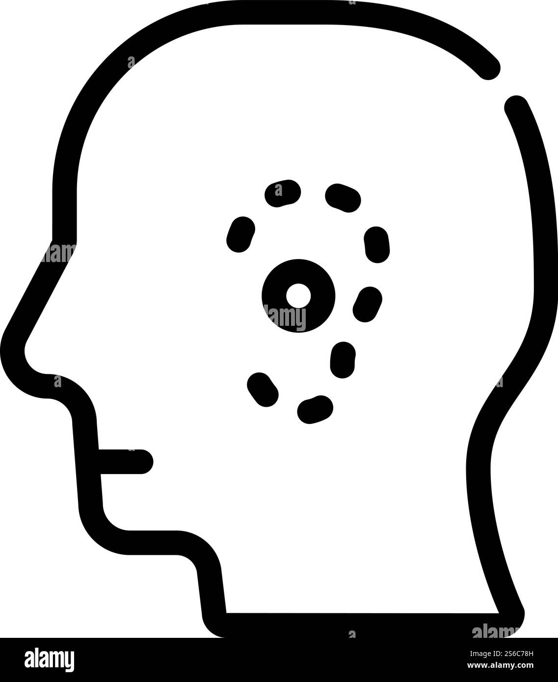 Plastic surgery ear loss black Stock Vector Images - Alamy