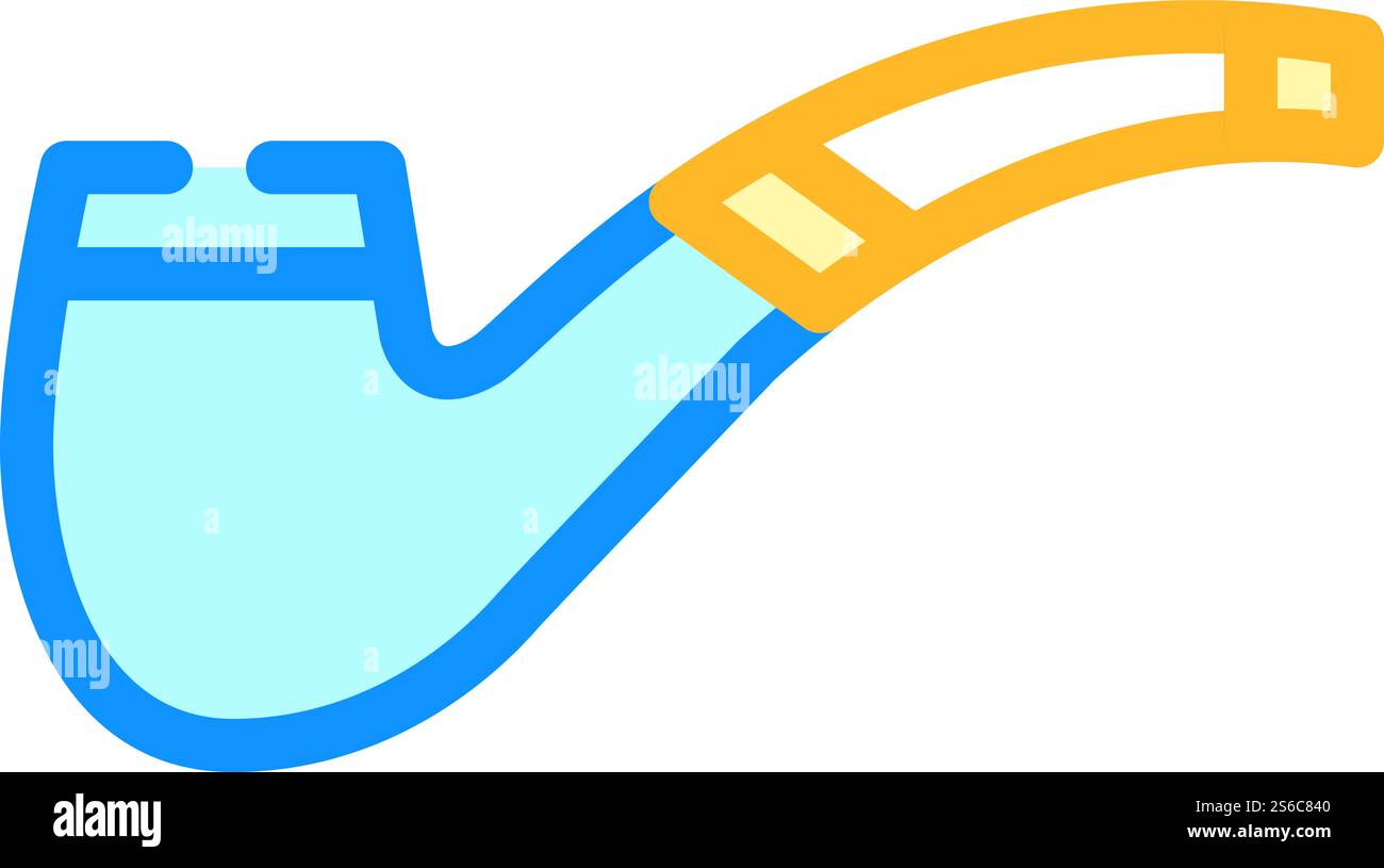 smoking pipe color icon vector. smoking pipe sign. isolated symbol ...