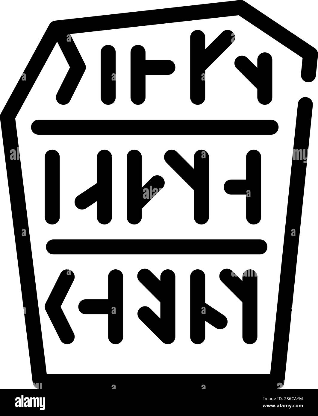 runestone stone line icon vector. runestone stone sign. isolated ...