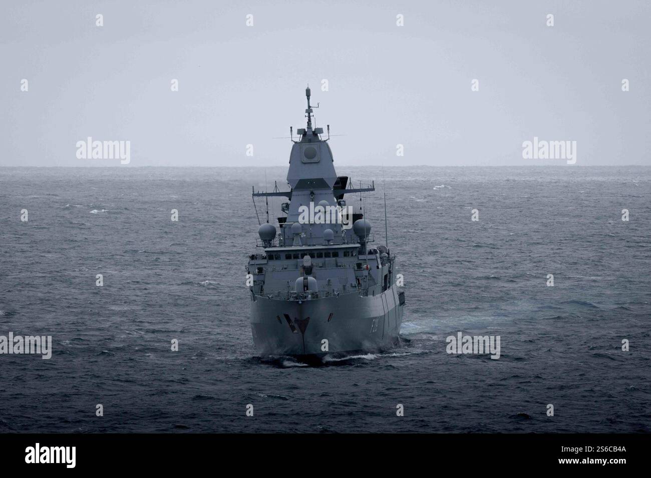German frigate Sachsen (F219) sails with Allied units in the North ...