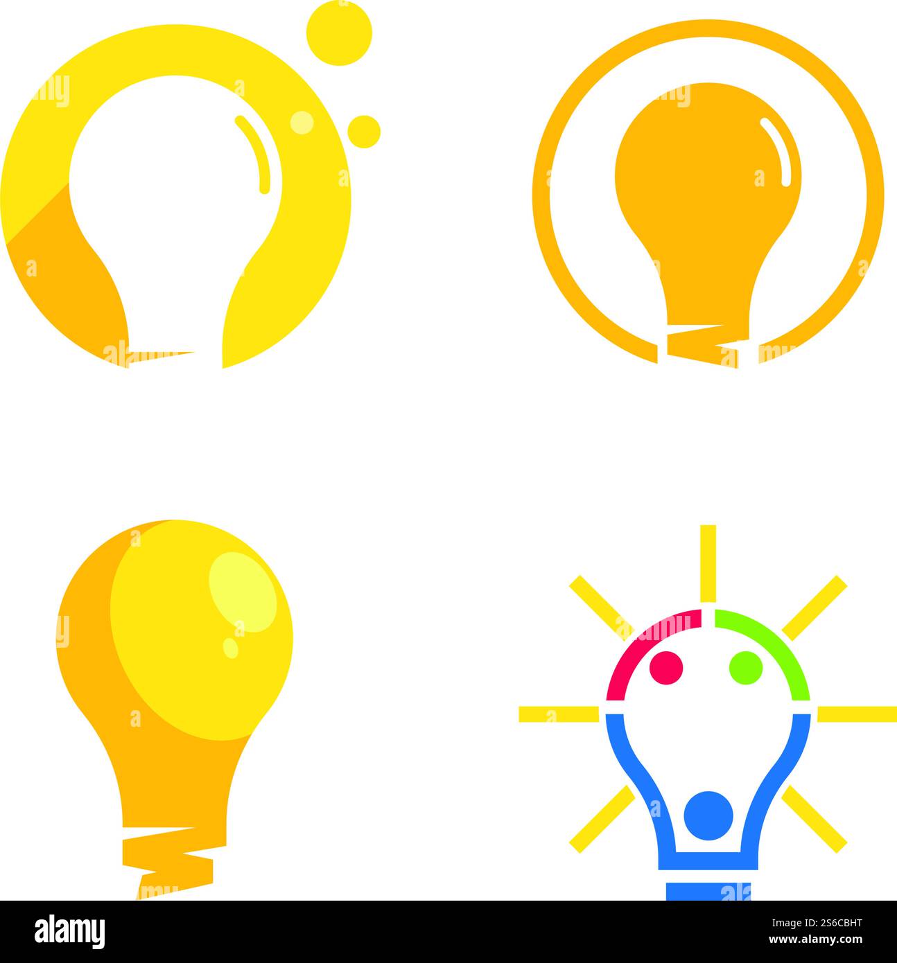 Bulb ilustration logo vector design Stock Vector