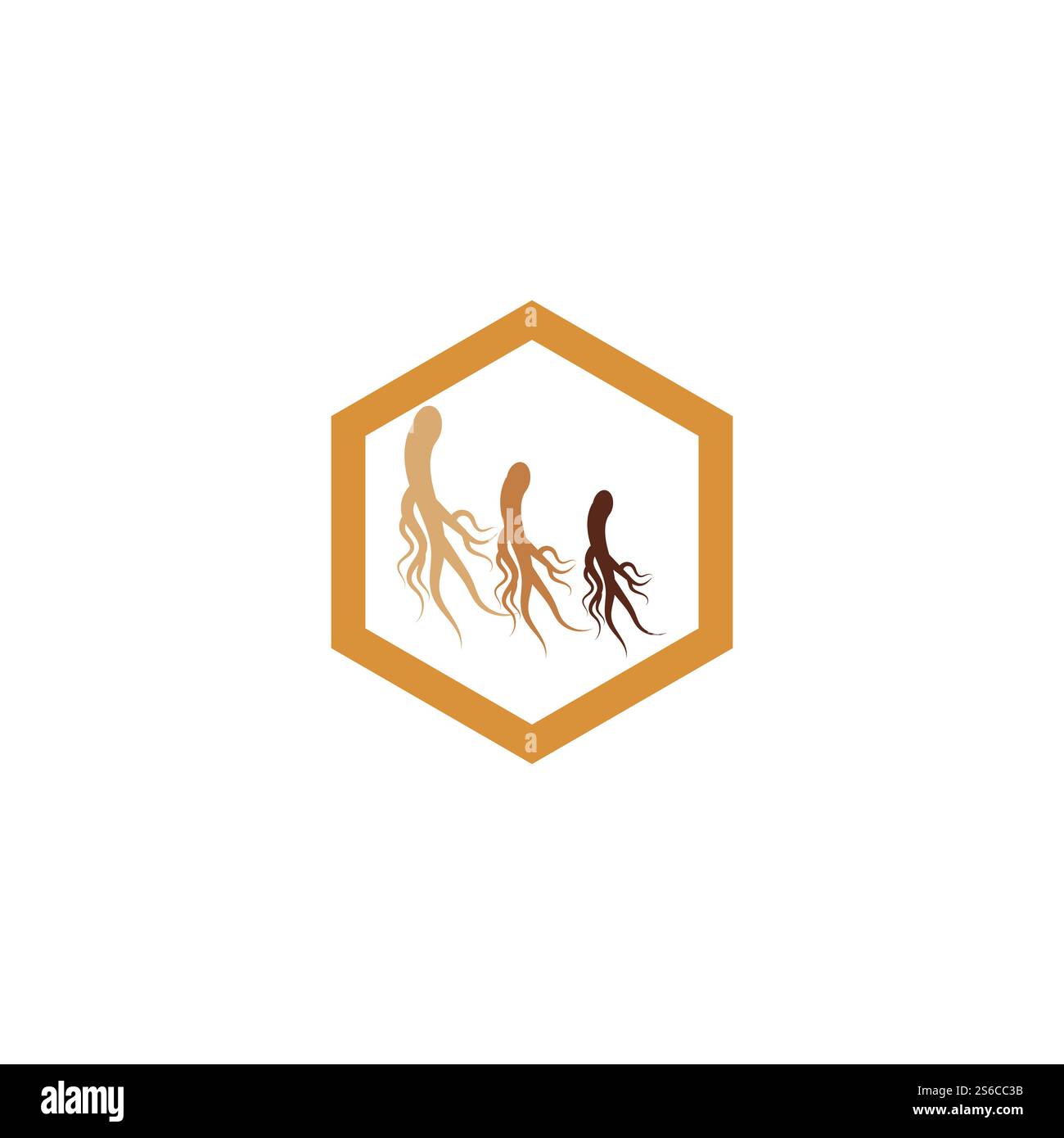 Ginseng Wave Logo Template vector symbol nature Stock Vector