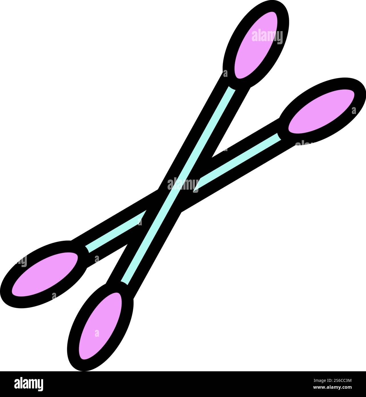 Forensic lab sticks icon. Outline forensic lab sticks vector icon for ...