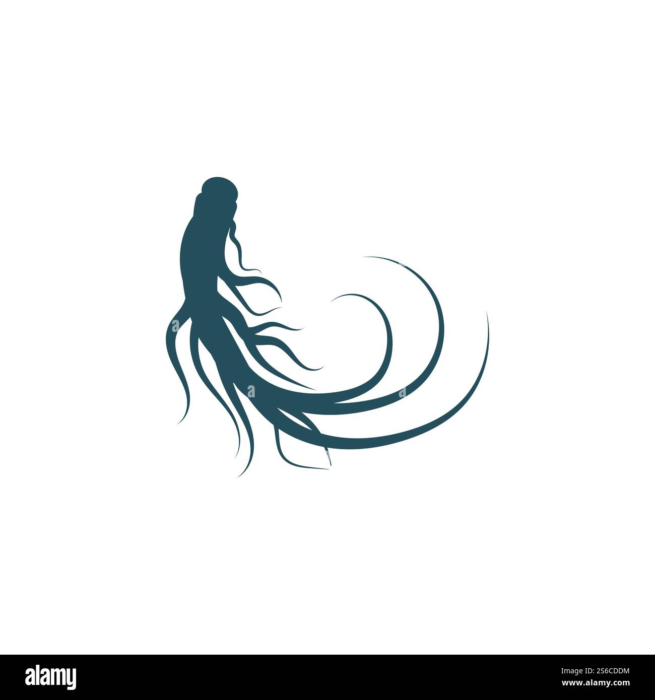 Ginseng Wave Logo Template vector symbol nature Stock Vector