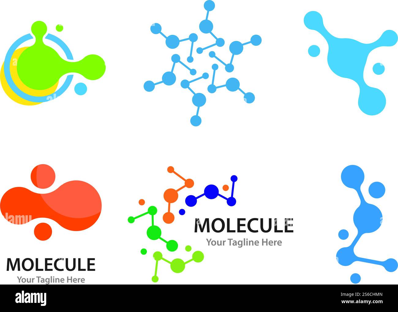 Molecule illustration logo vector template Stock Vector Image & Art - Alamy
