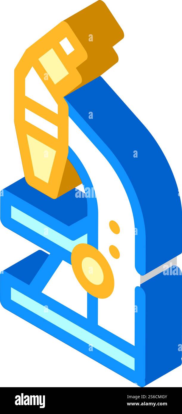 microscope tool isometric icon vector. microscope tool sign. isolated ...