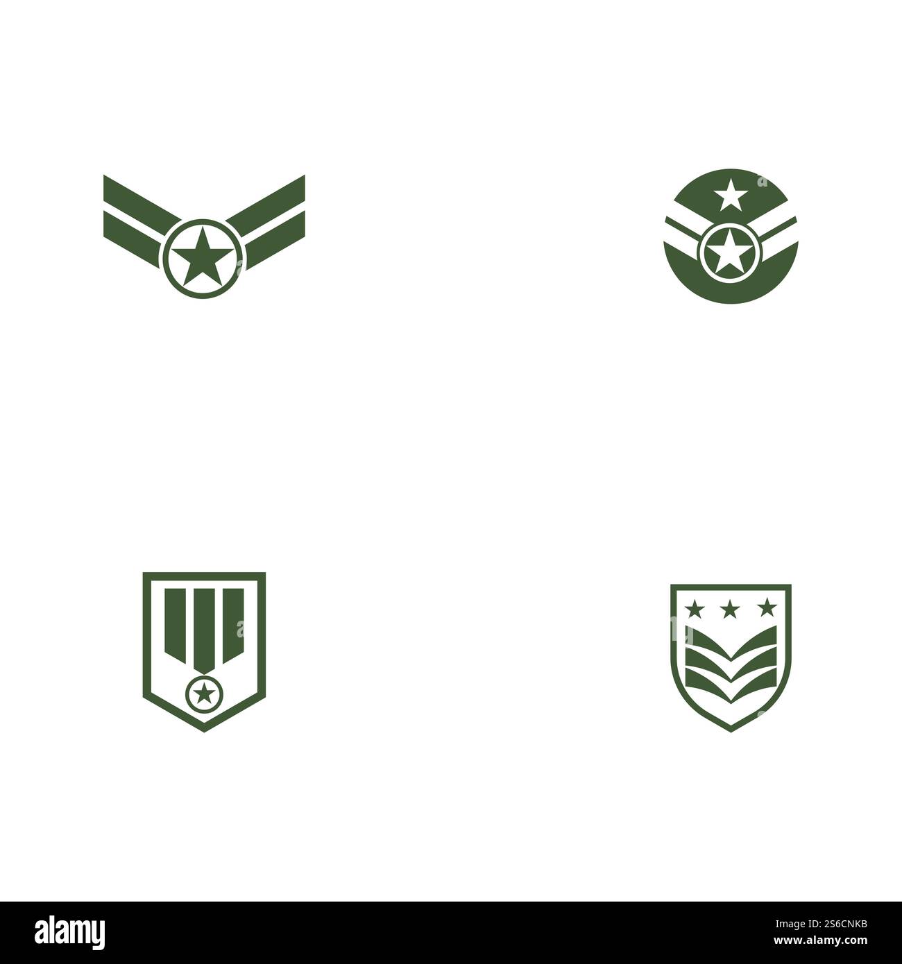 Set Military Wave Logo Template vector symbol nature Stock Vector