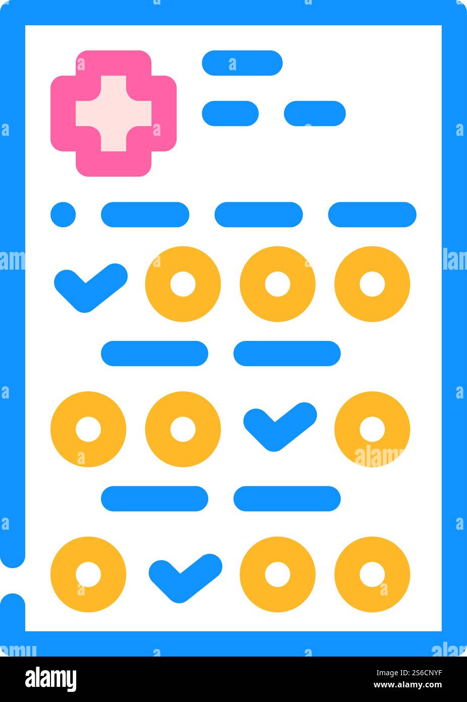 medical questionnaire color icon vector. medical questionnaire sign ...