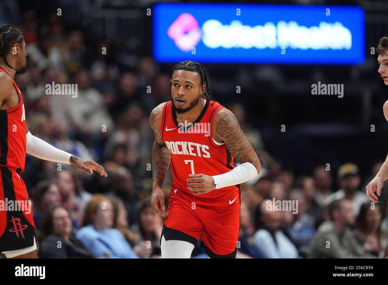Houston Rockets forward Cam Whitmore (7) in the first half of an NBA ...
