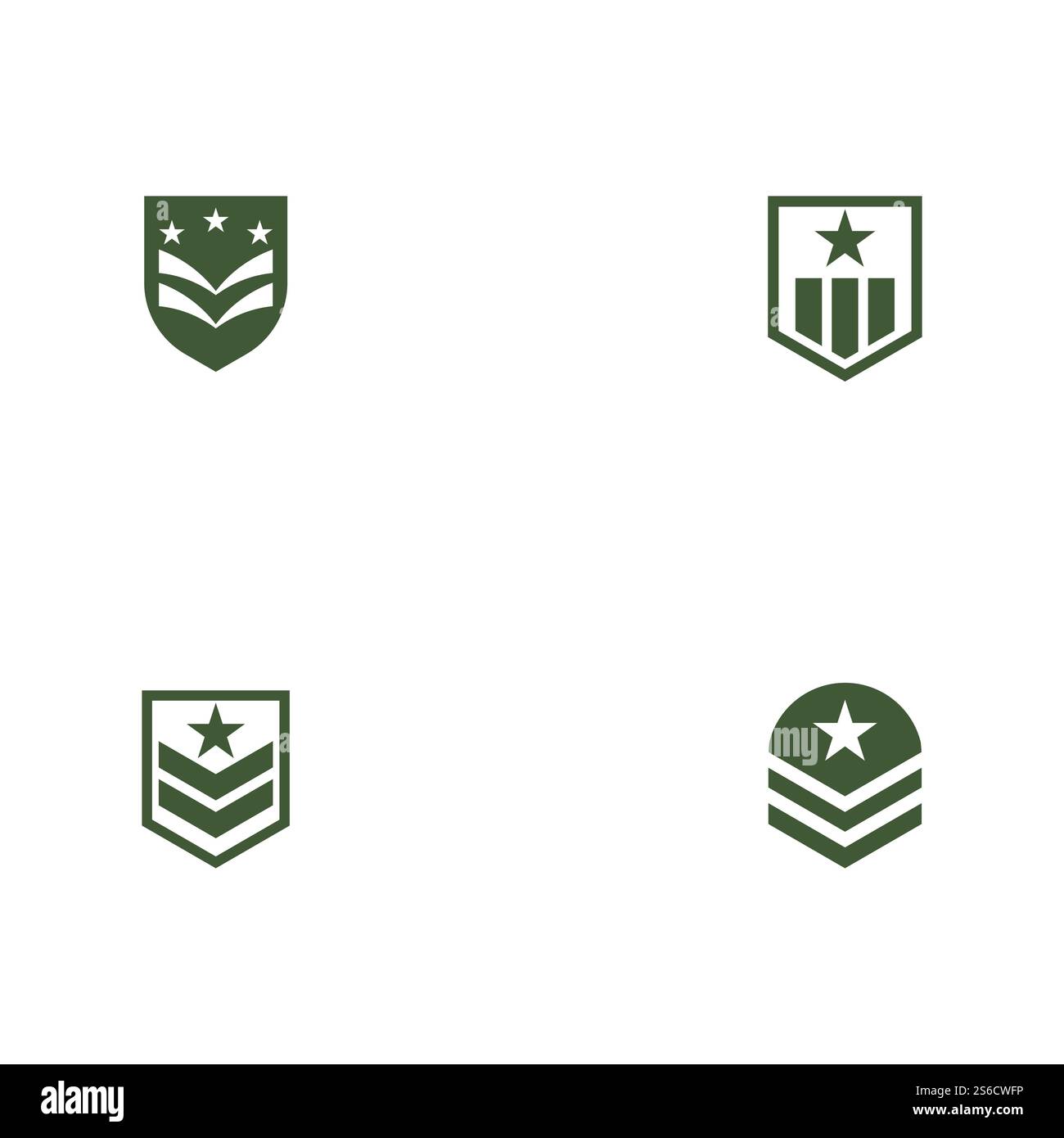 Set Military Wave Logo Template vector symbol nature Stock Vector
