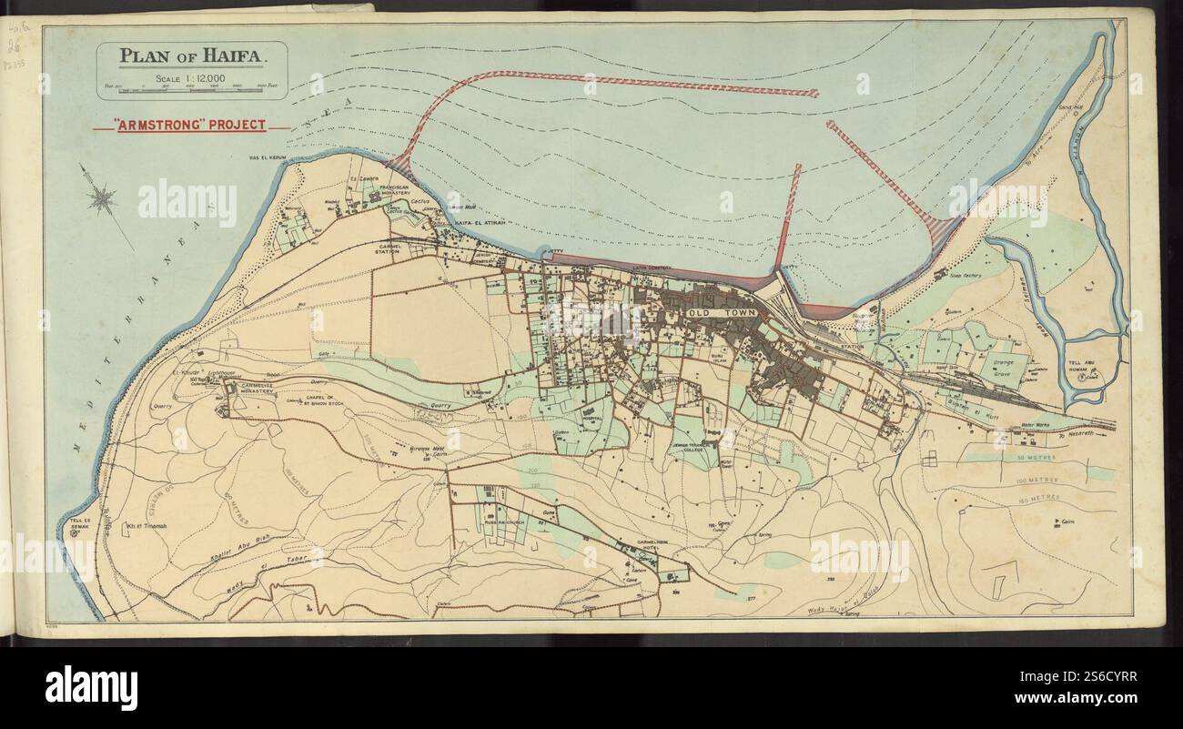 Frederick Palmer, Plan of Haifa Stock Photo - Alamy