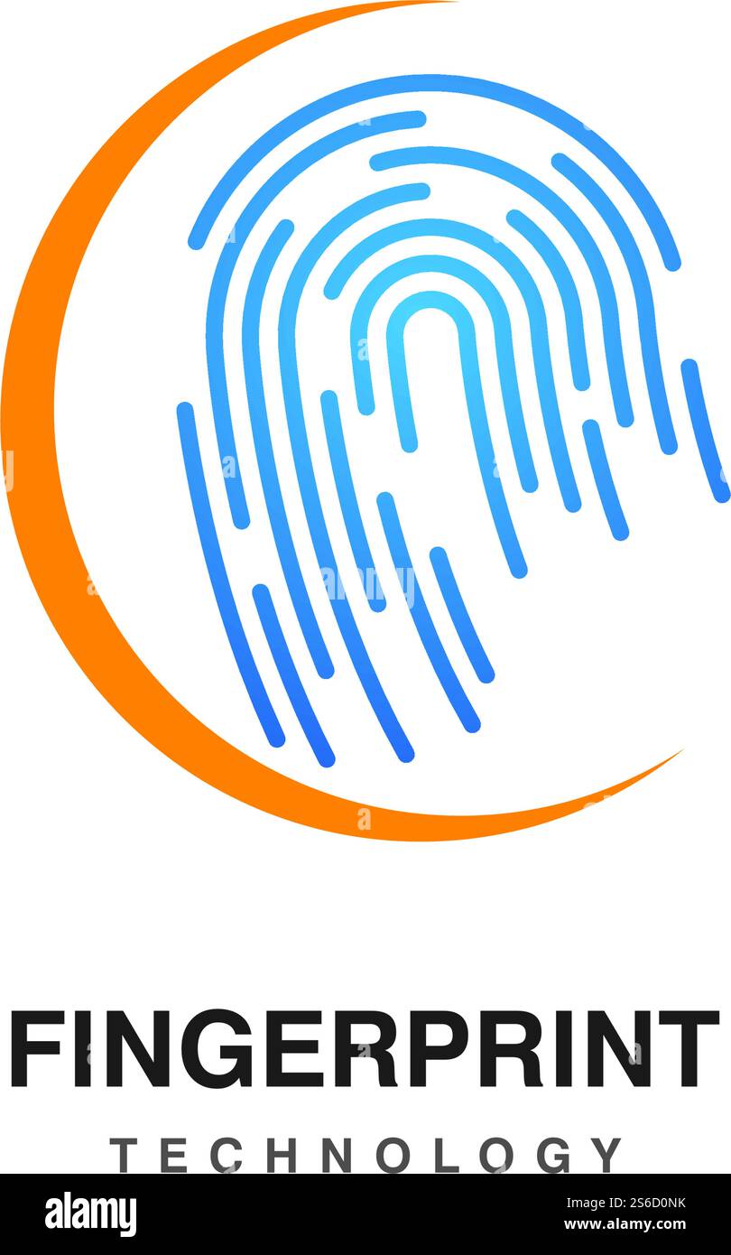Fingerprint illustration icon vector template Stock Vector