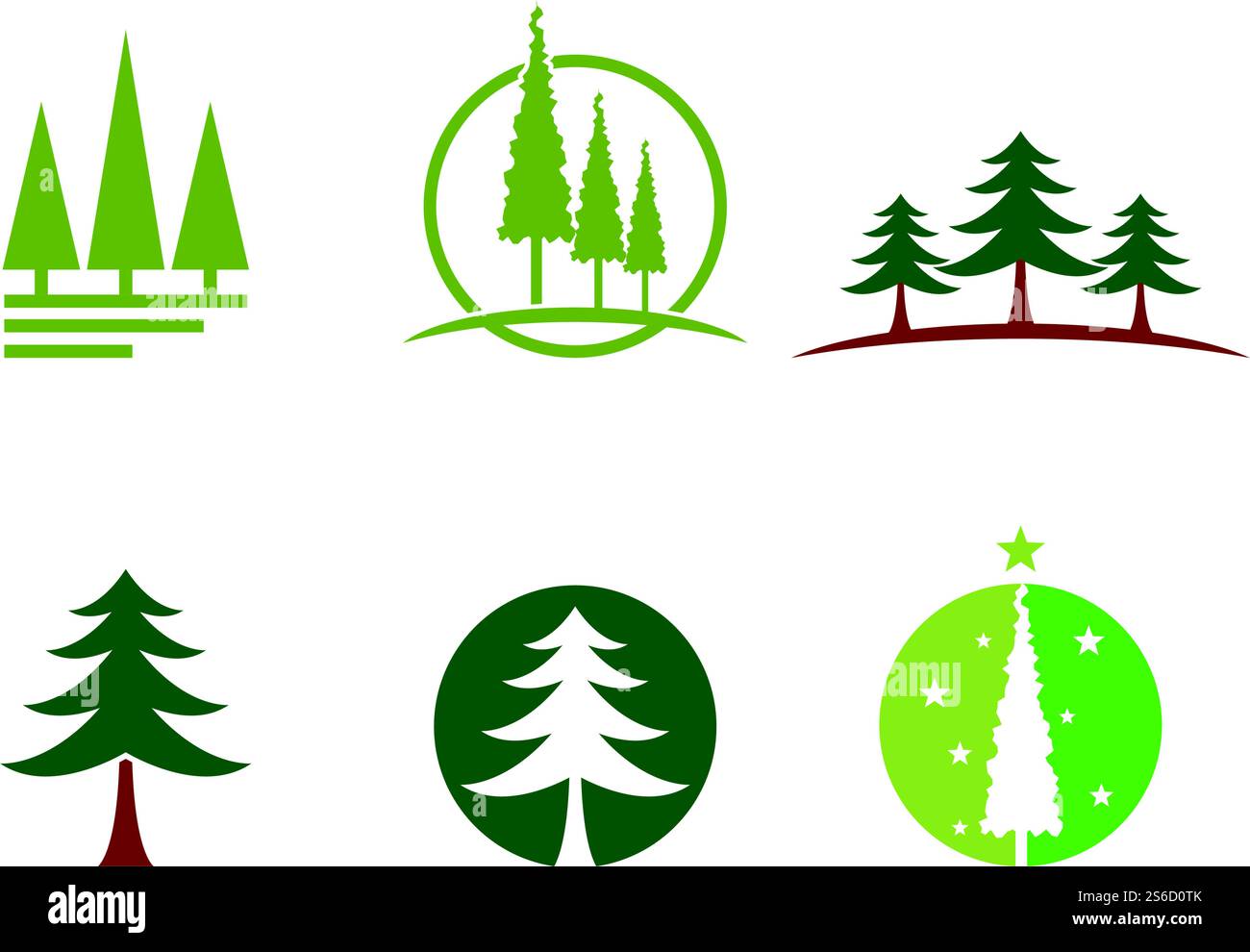 Pine tree logo ilustration design Stock Vector Image & Art - Alamy