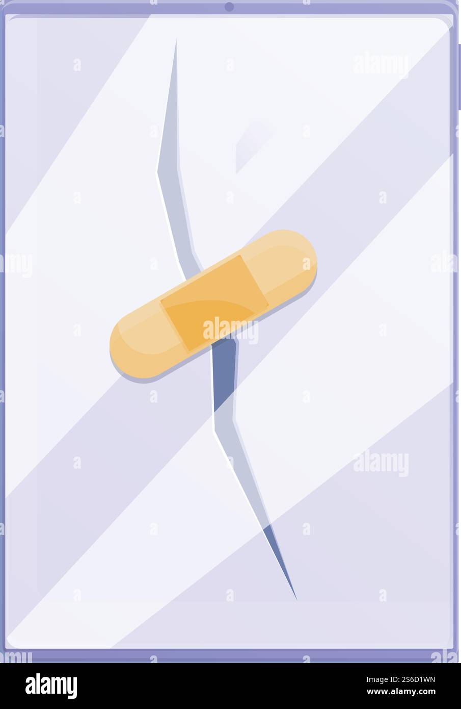 Broken glass tablet repair icon. Cartoon of broken glass tablet repair ...