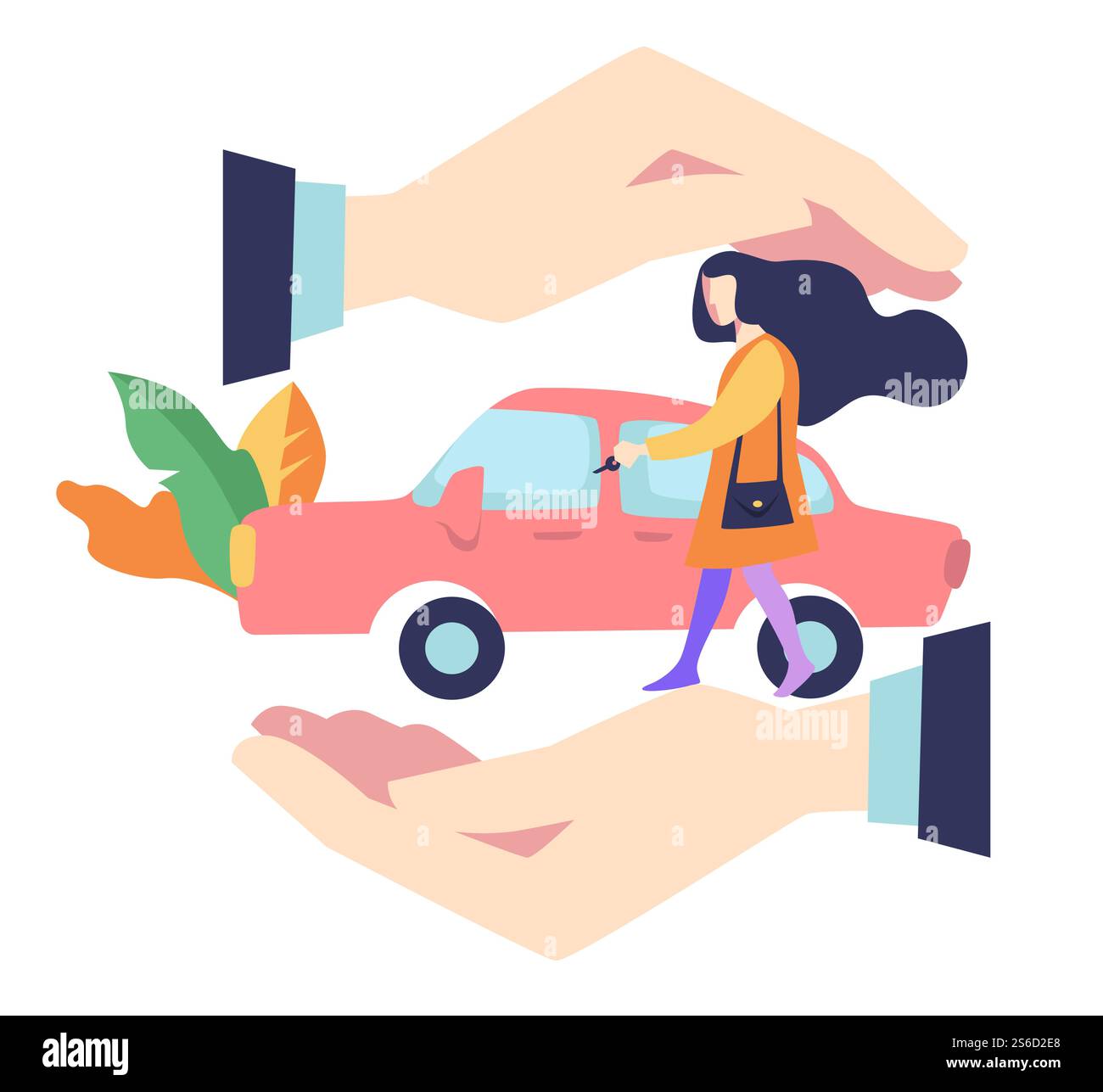 Providing security vector woman and vehicle hi-res stock photography ...