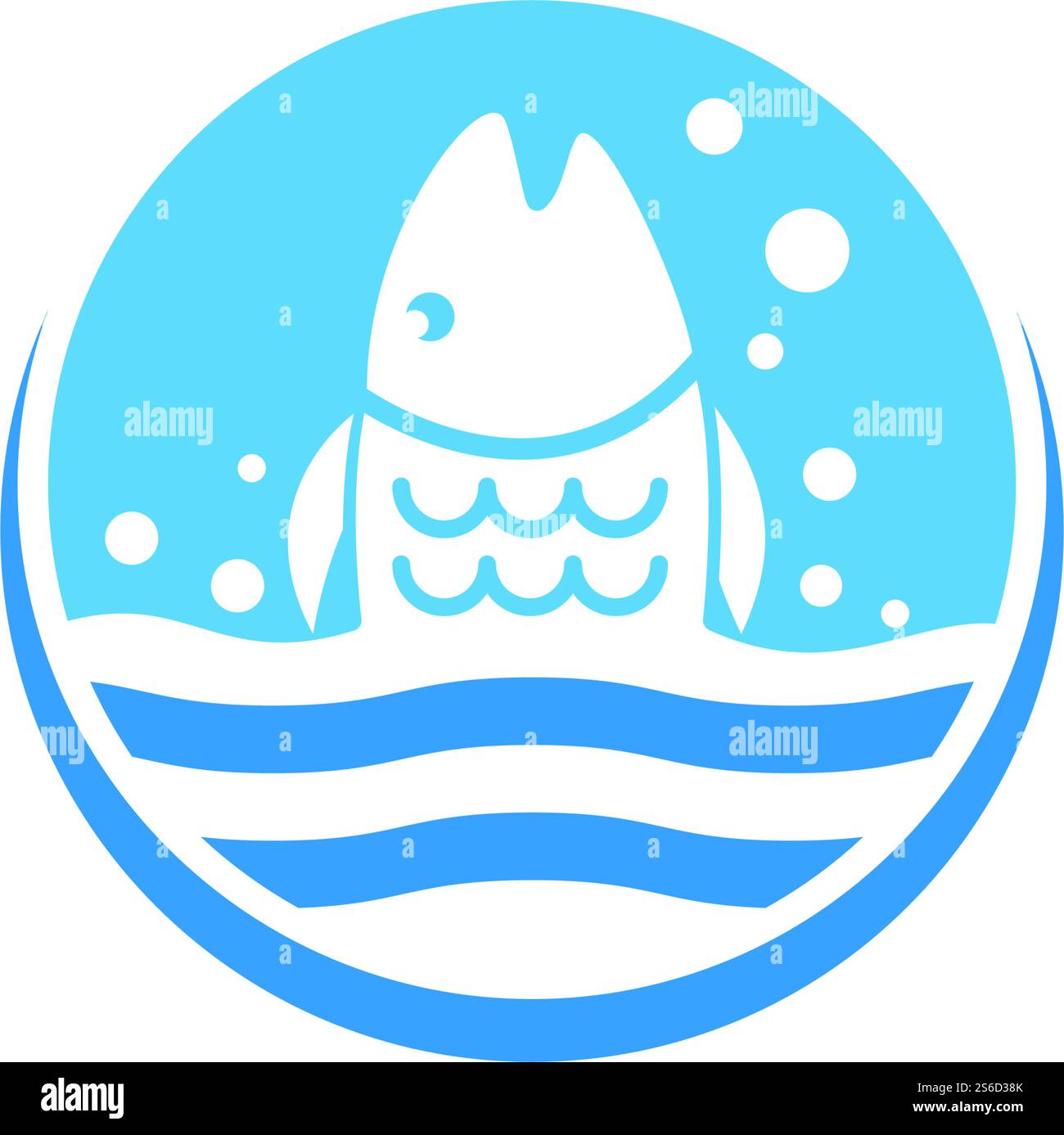 Fish ilustration Logo vector template Stock Vector