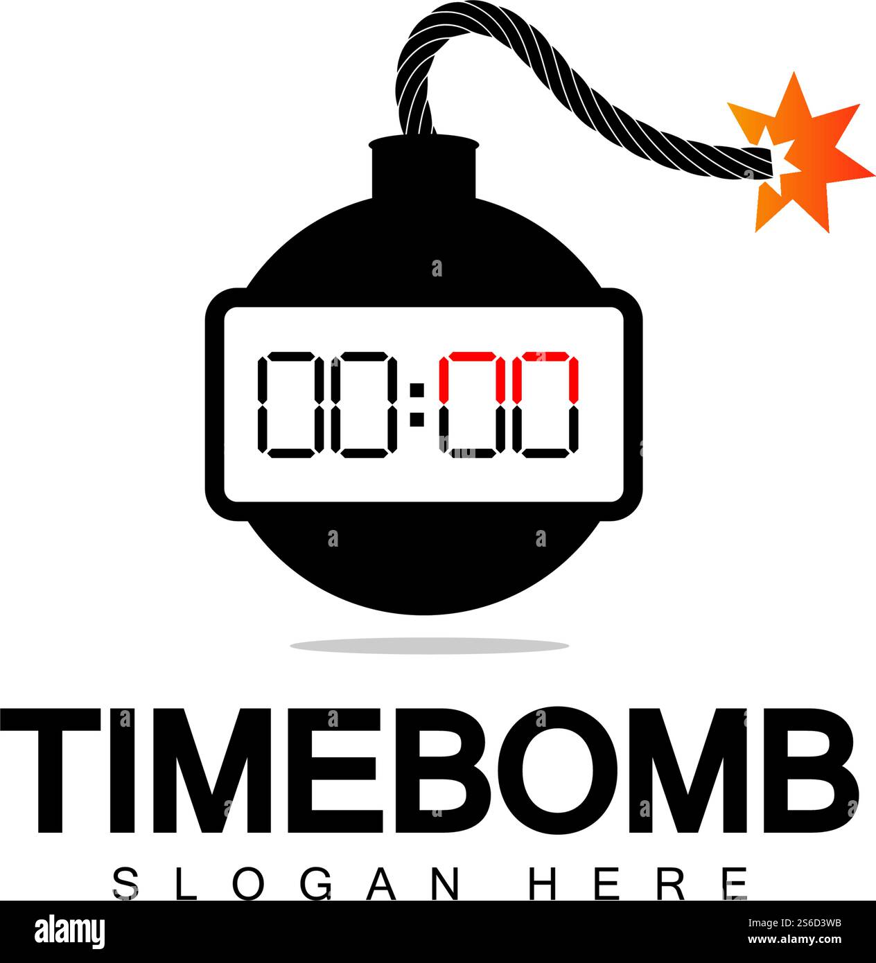 Time bomb logo vector icon ilustration design template Stock Vector ...