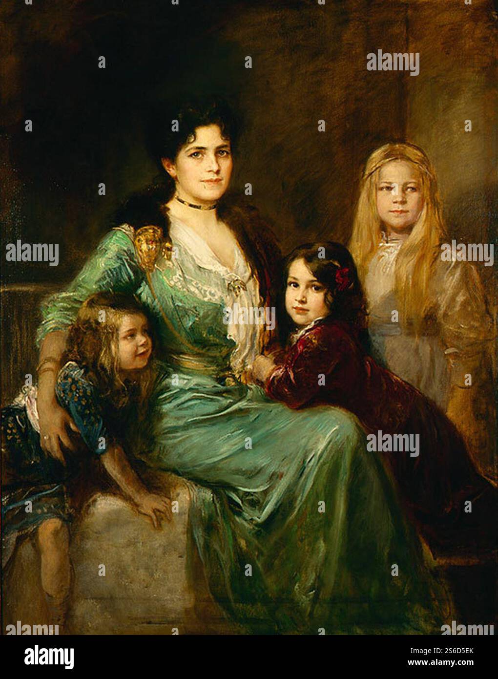 Friedrich August Von Kaulbach Portr t Der Familie Des K nstlers C 