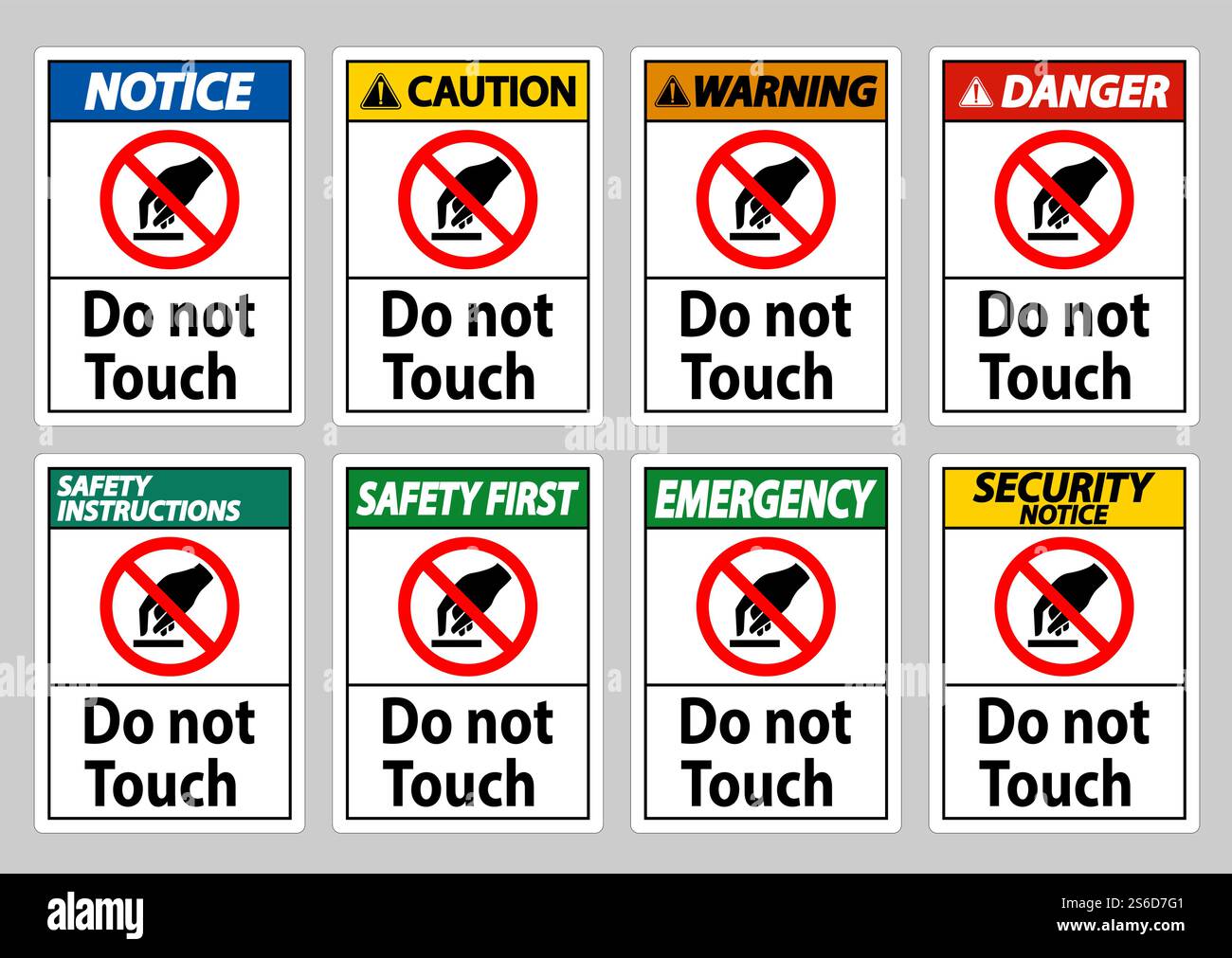 Isolate Before Touch Sign Do Not Touch Symbol Sign Isolate On White Background Stock Vector Image ...