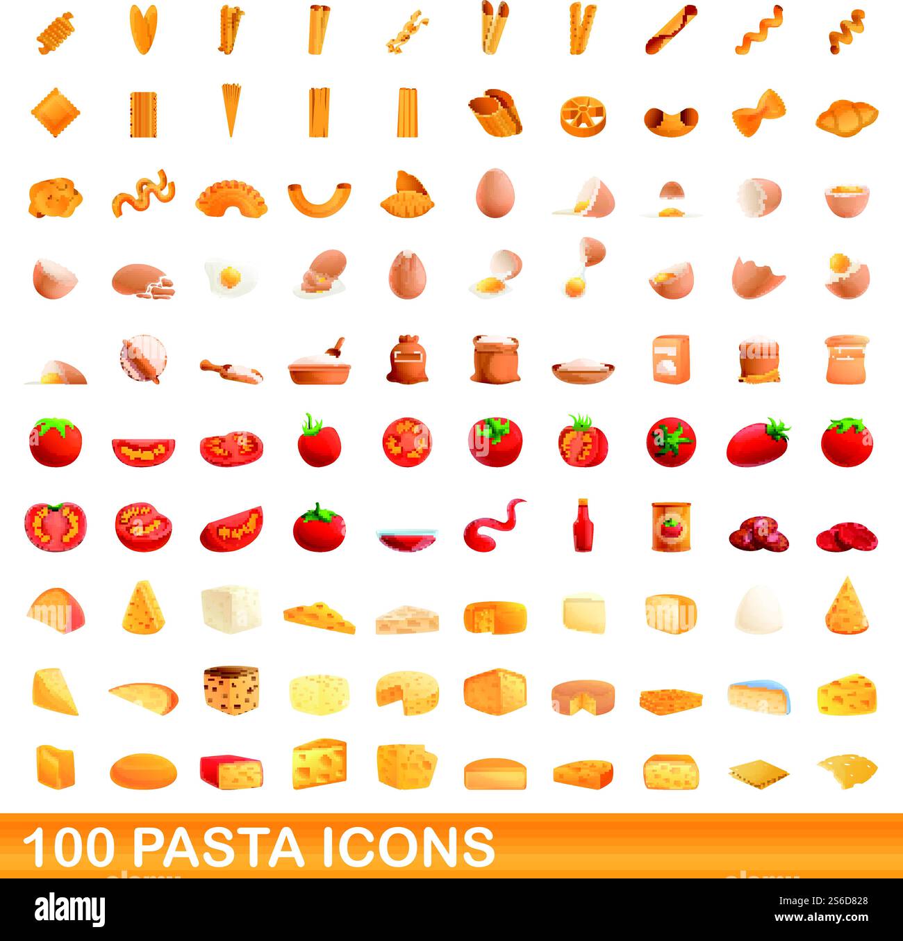 Fusilli pasta egg Stock Vector Images - Alamy