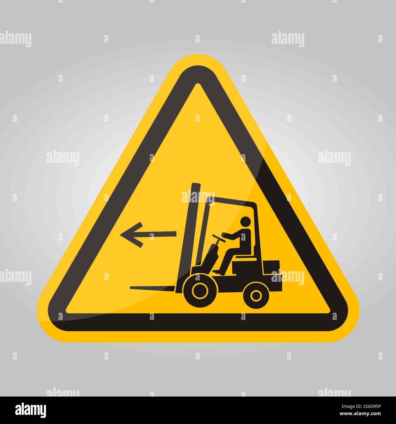 Forklift Point Left Symbol Sign Isolate On White Background,Vector Illustration EPS.10 Stock Vector