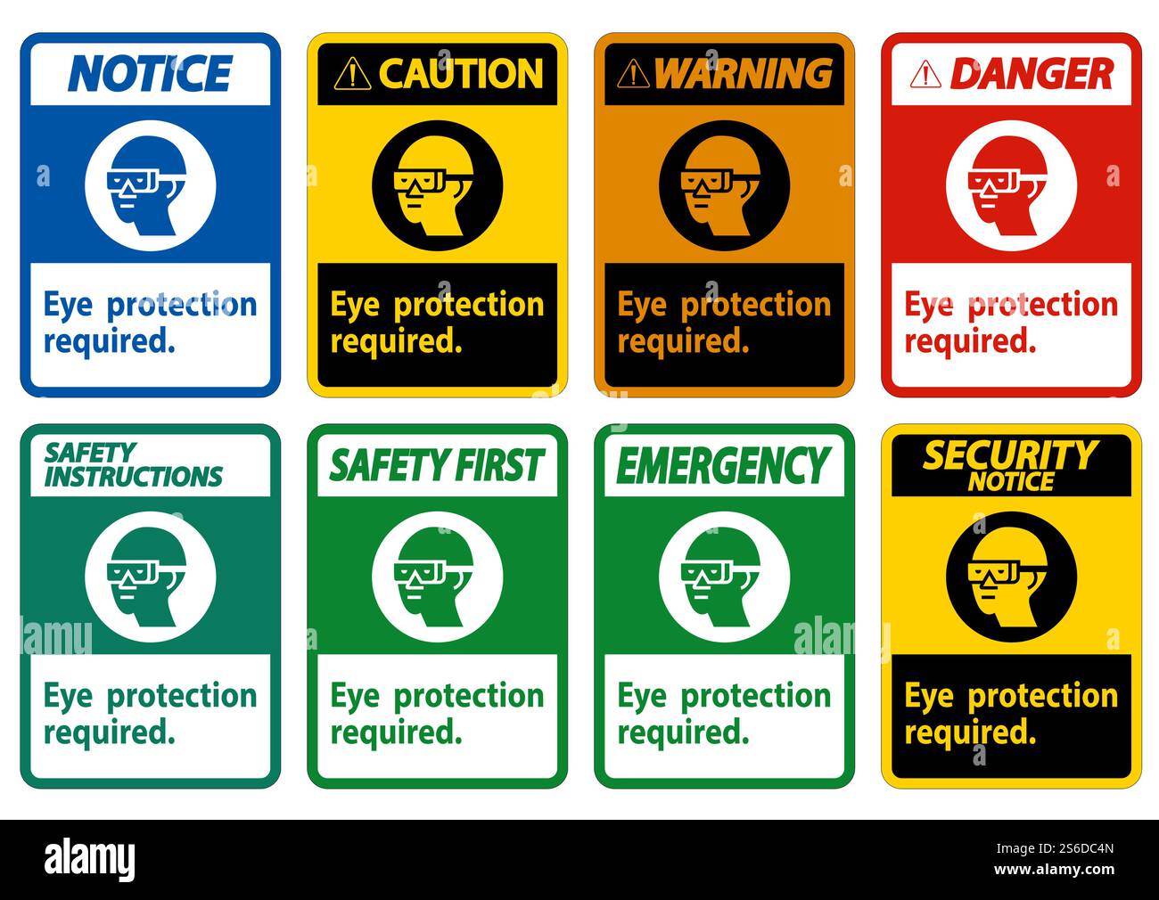Eye Protection Required Symbol Sign Isolate on White Background Stock ...