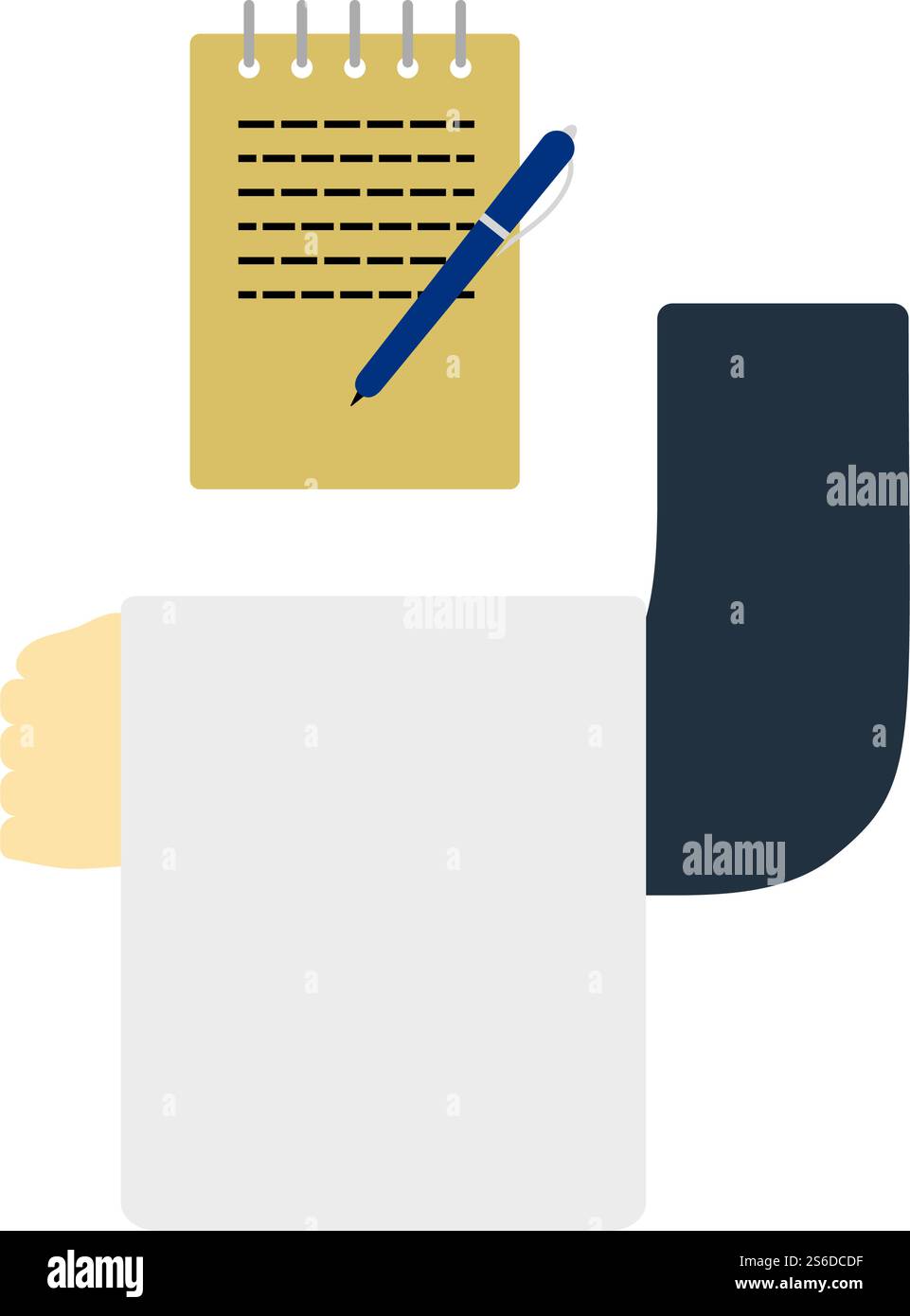 Waiter Take Oder Icon. Flat Color Design. Vector Illustration. Stock Vector