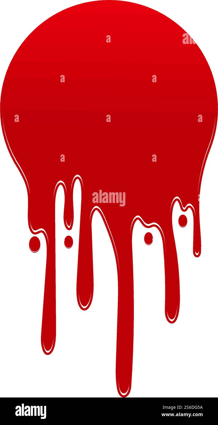 Dripping paint icon logo. Current liquid. Paint flows. Melted circle ...