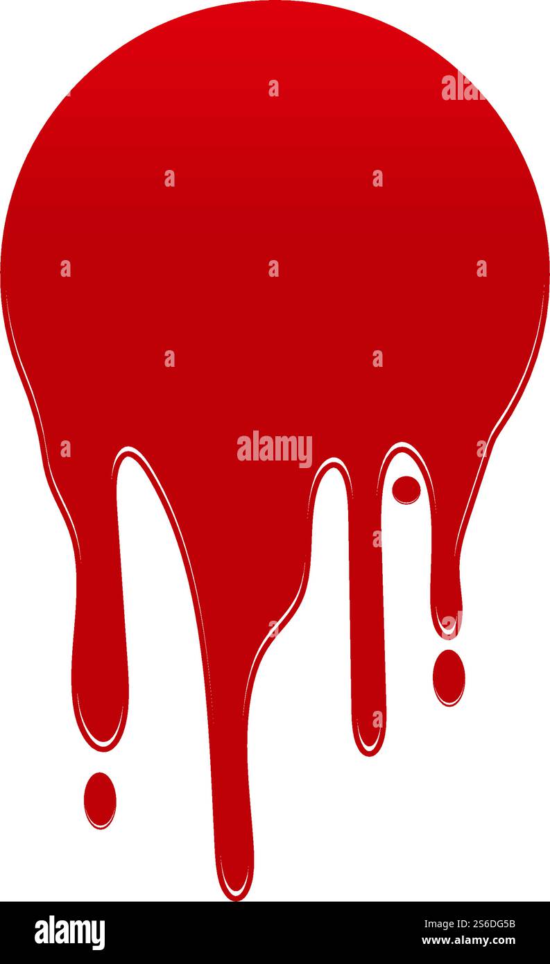 Dripping paint icon logo. Current liquid. Paint flows. Melted circle ...