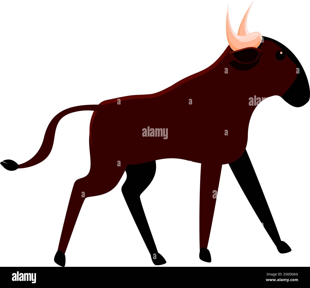 Mammal wildebeest icon. Cartoon of mammal wildebeest vector icon for ...
