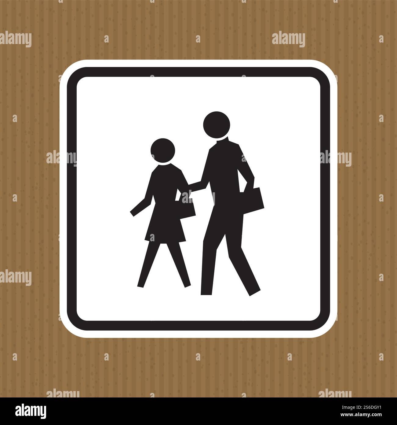 School Zone Symbol Sign Isolate on White Background,Vector Illustration Stock Vector