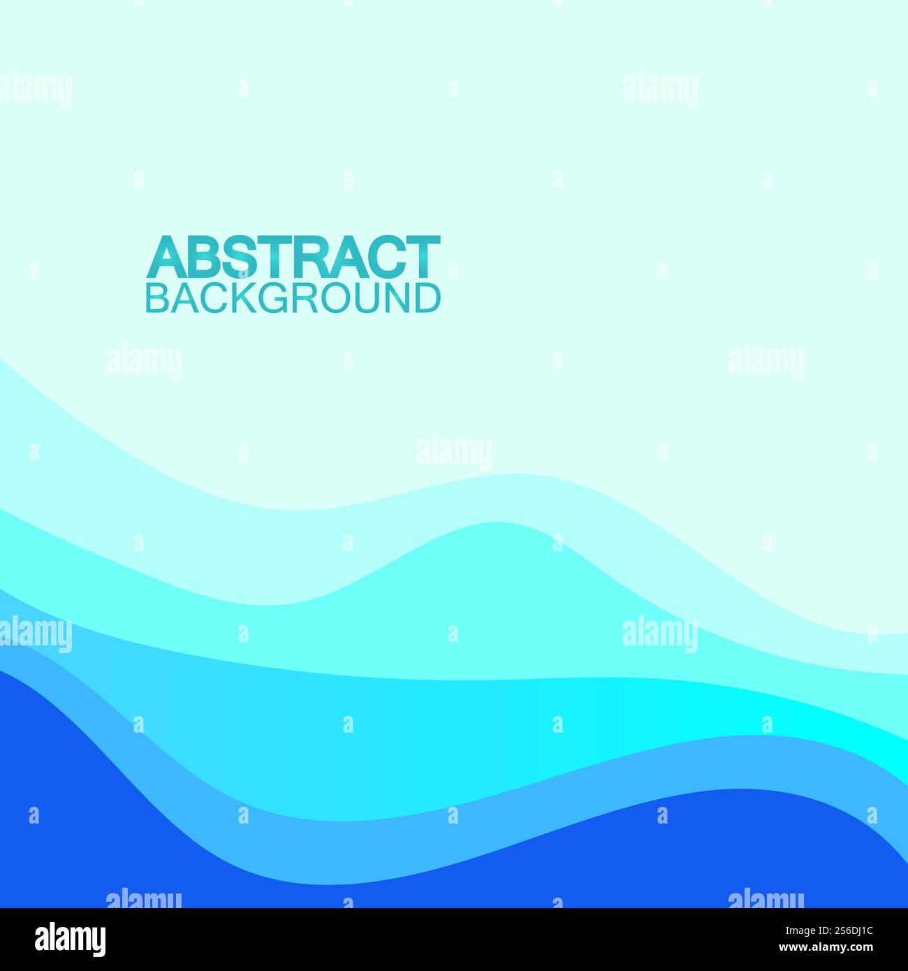 Blue wave vector abstract background flat design stock illustration ...