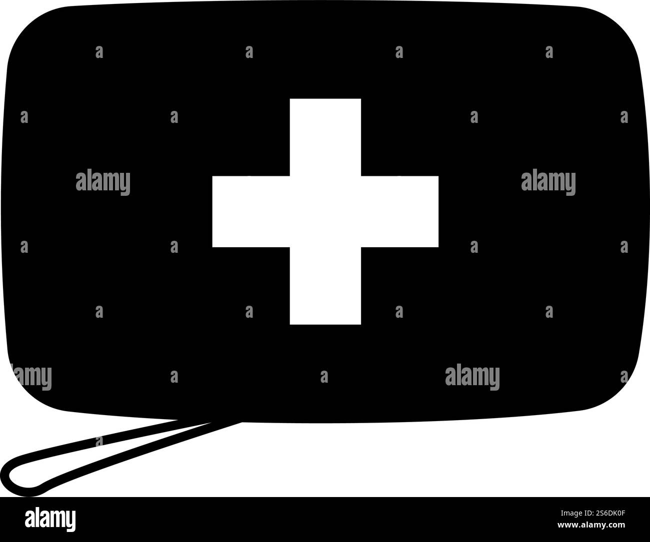 Alpinist First Aid Kit Icon. Black Glyph Design. Vector Illustration. Stock Vector