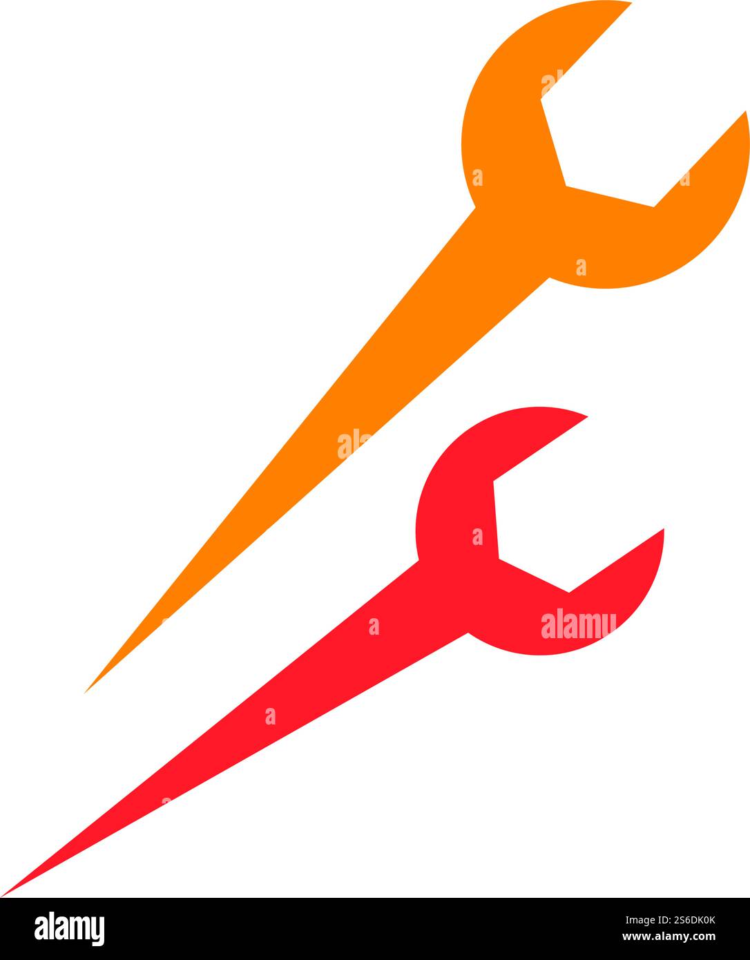 Wrench logo vector flat design Stock Vector