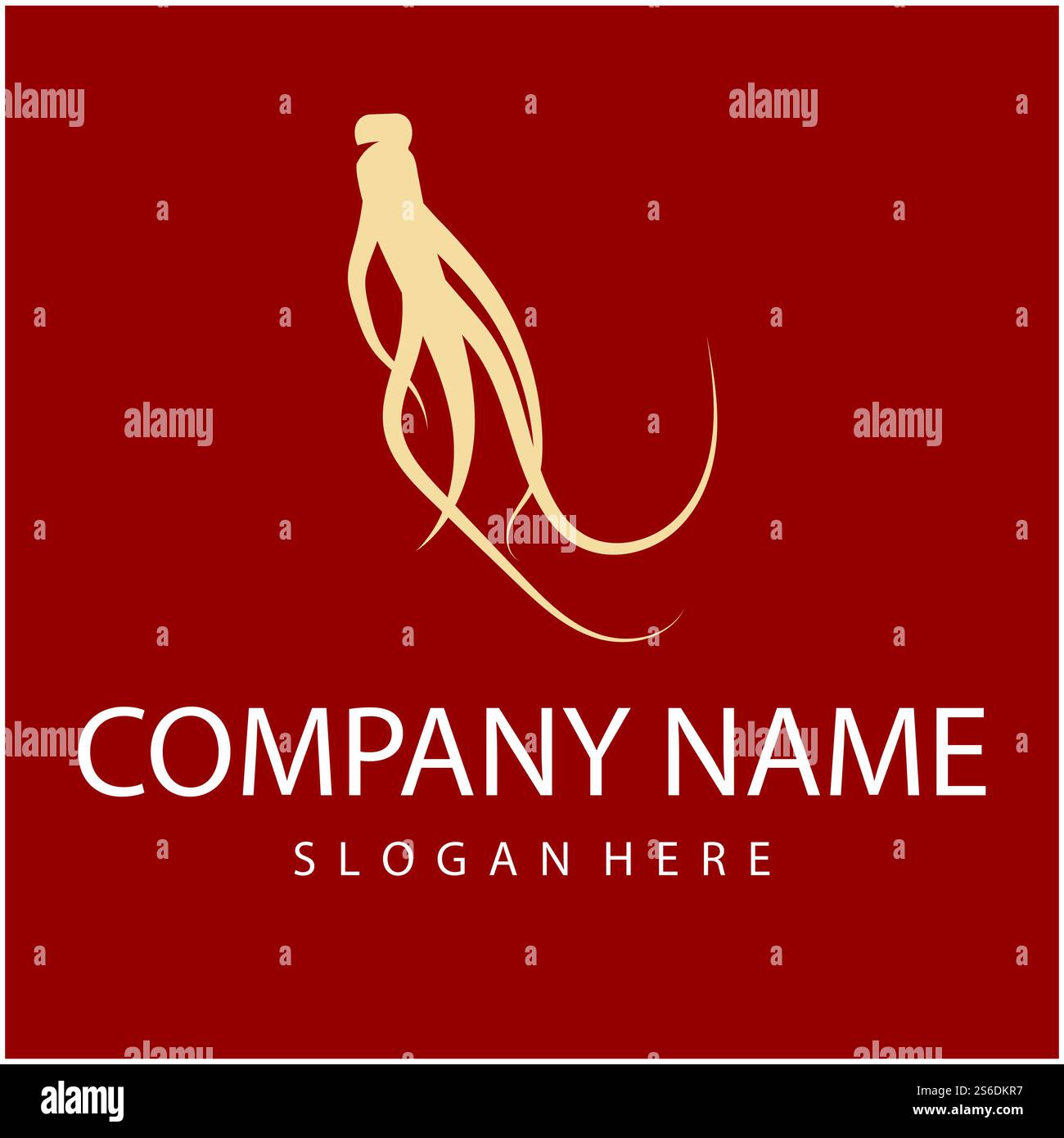Ginseng Wave Logo Template vector symbol nature Stock Vector
