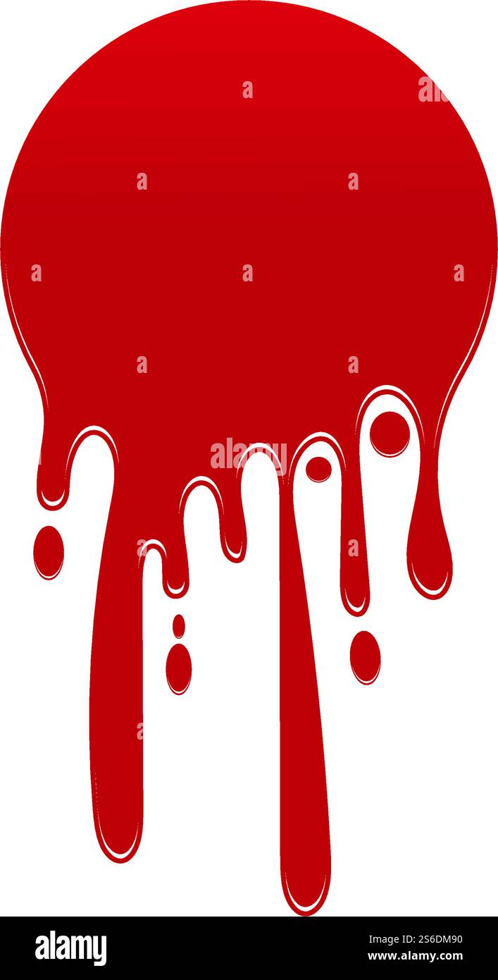Dripping paint icon logo. Current liquid. Paint flows. Melted circle ...