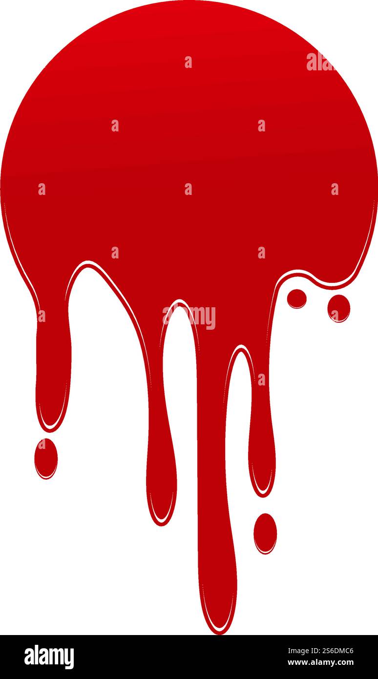 Dripping paint icon logo. Current liquid. Paint flows. Melted circle ...