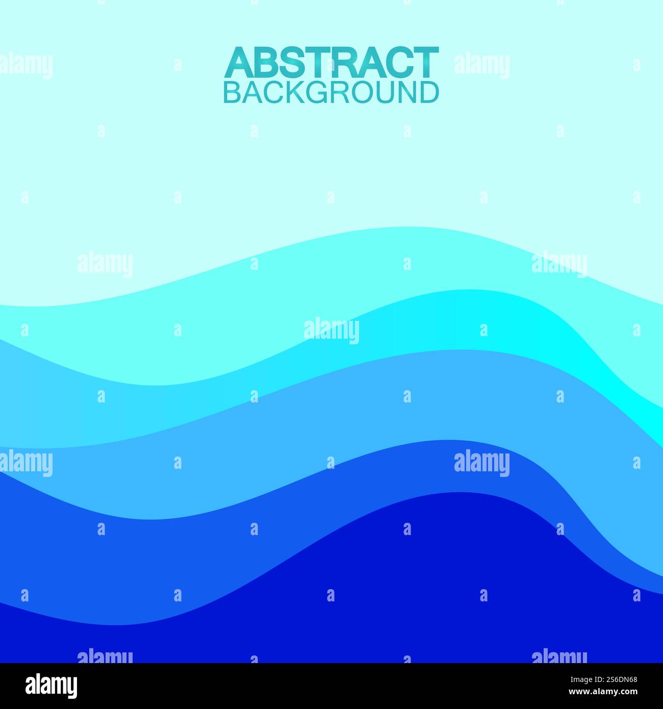 Blue wave vector abstract background flat design stock illustration ...