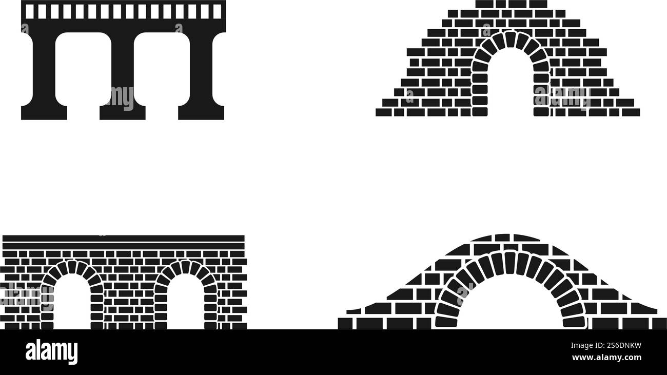 Wall bridge logo illustration vector design Stock Vector