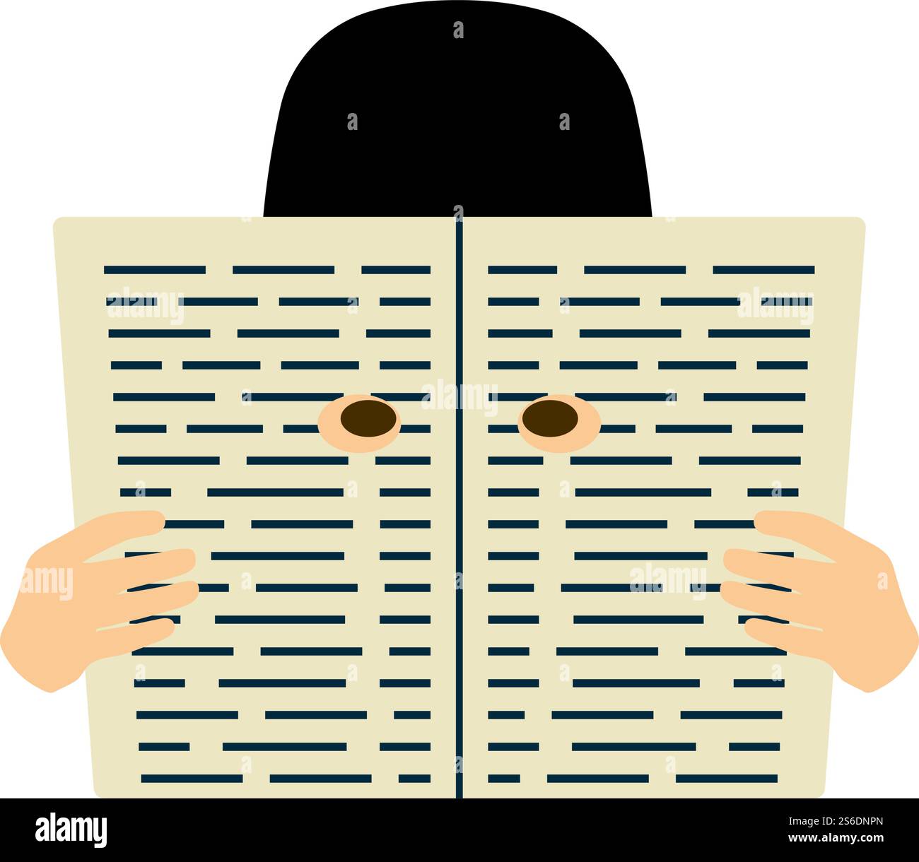 Newspaper Hole Icon. Flat Color Design. Vector Illustration. Stock Vector